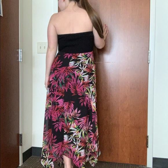 Strapless Tropical maxi dress by en focus studio - Picture 3 of 7